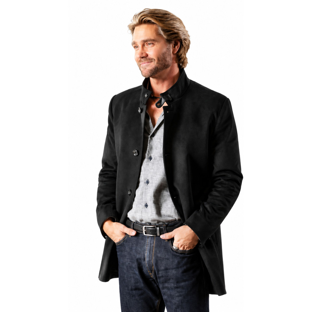 Chad Michael Murray Sullivan's Crossing 2026 Black Wool Coat